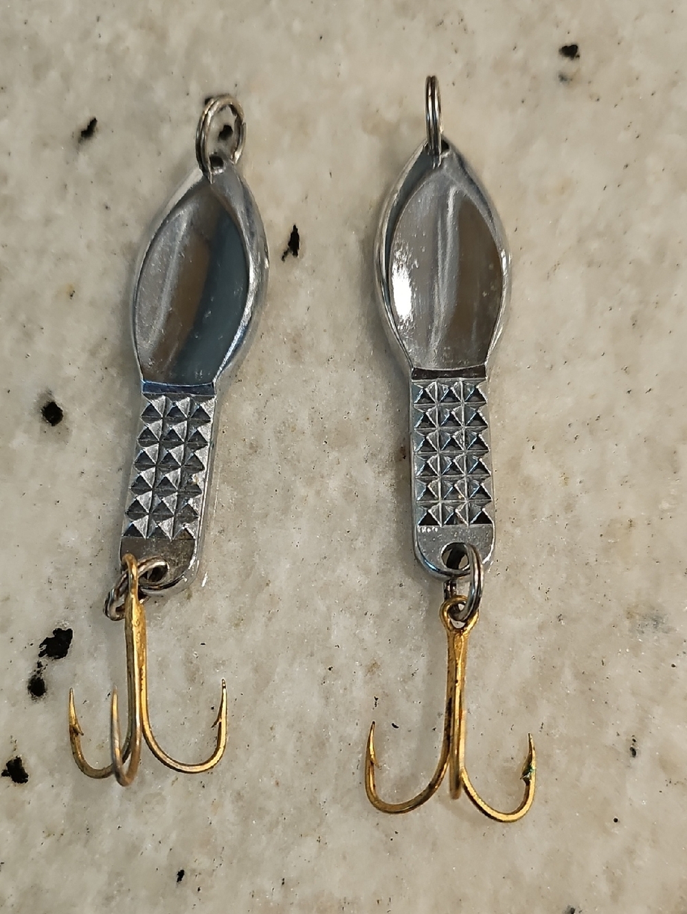 Silver and Gold Two-Tone Fishing Lure